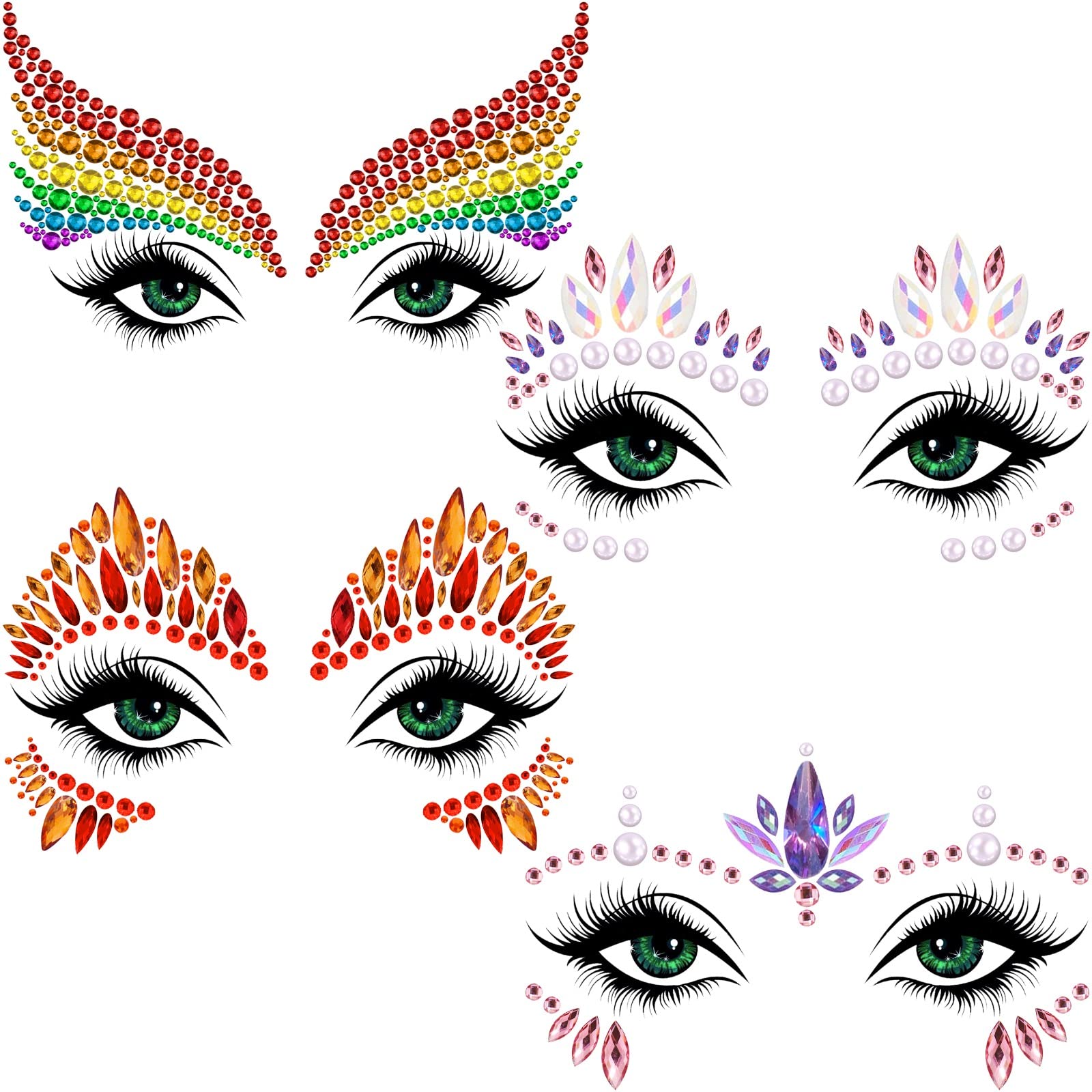 Festival Face Gems Body Jewels Costume Accessories (UK Company)