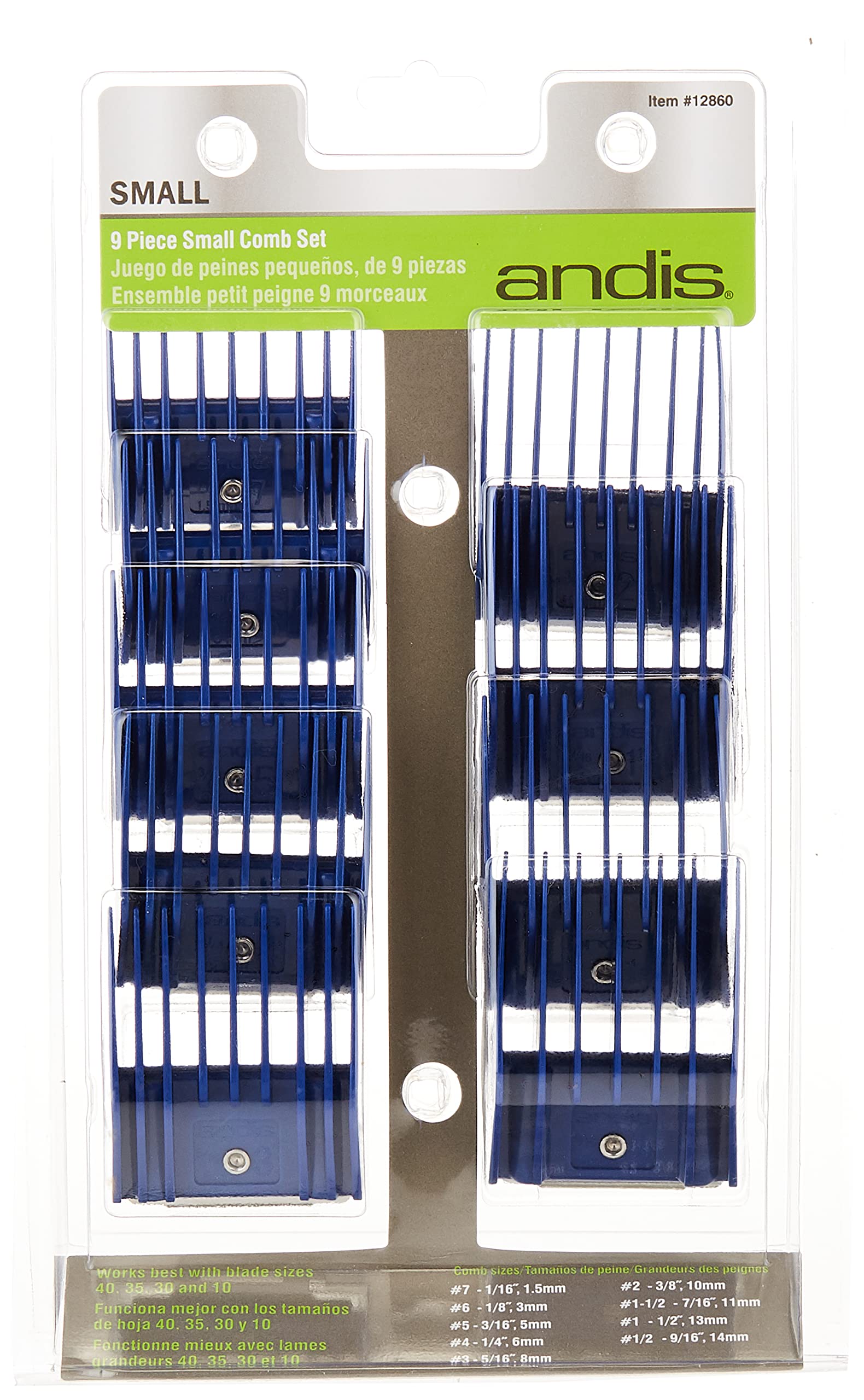Andis - Set 9 combs raised