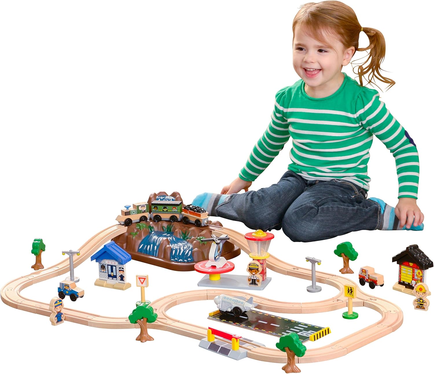 kidkraft dinosaur bucket top train set