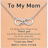 BxkSky Infinity Necklace for Women, Christmas Valentines Birthday Mothers Day Gifts for Mom/Daughter/Grandma/Faith