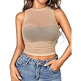 Avidlove Women Camisole Tops Sexy Mesh Tank Tops Cami Y2K See Through Undershirts Mini Going Out Top Lingerie