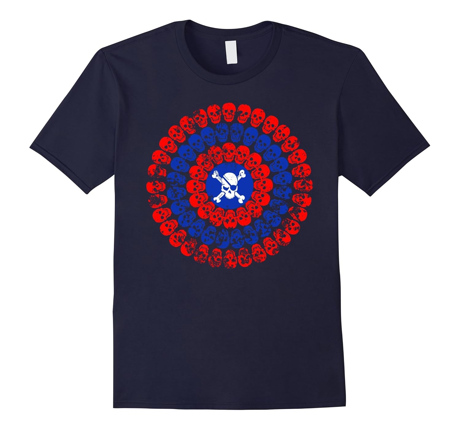 Captain Pirate Superhero Shield Shirt Skull Crossbones Tee-ANZ