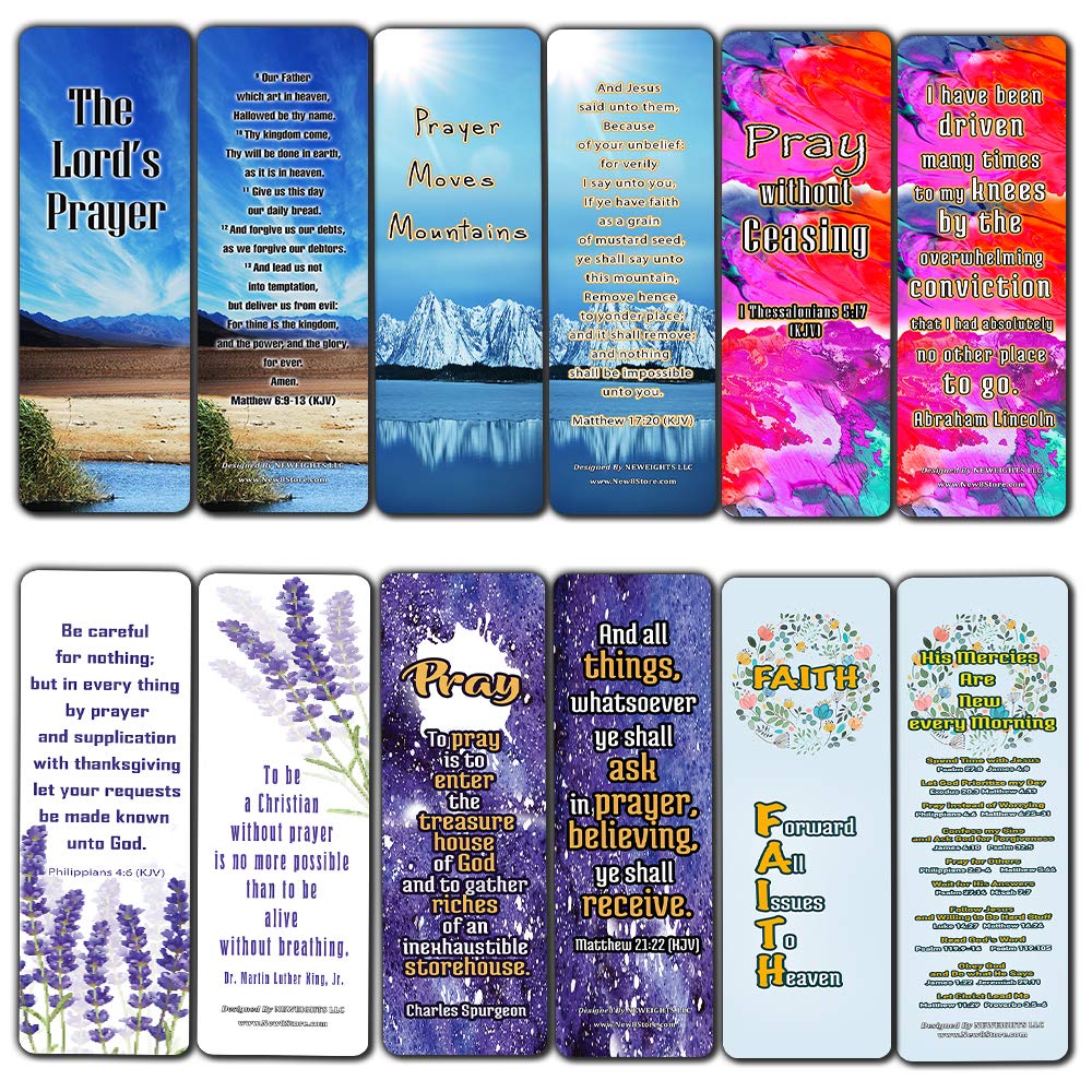 Christian Prayer Bookmarks - The Lord's Prayer (12-Pack)