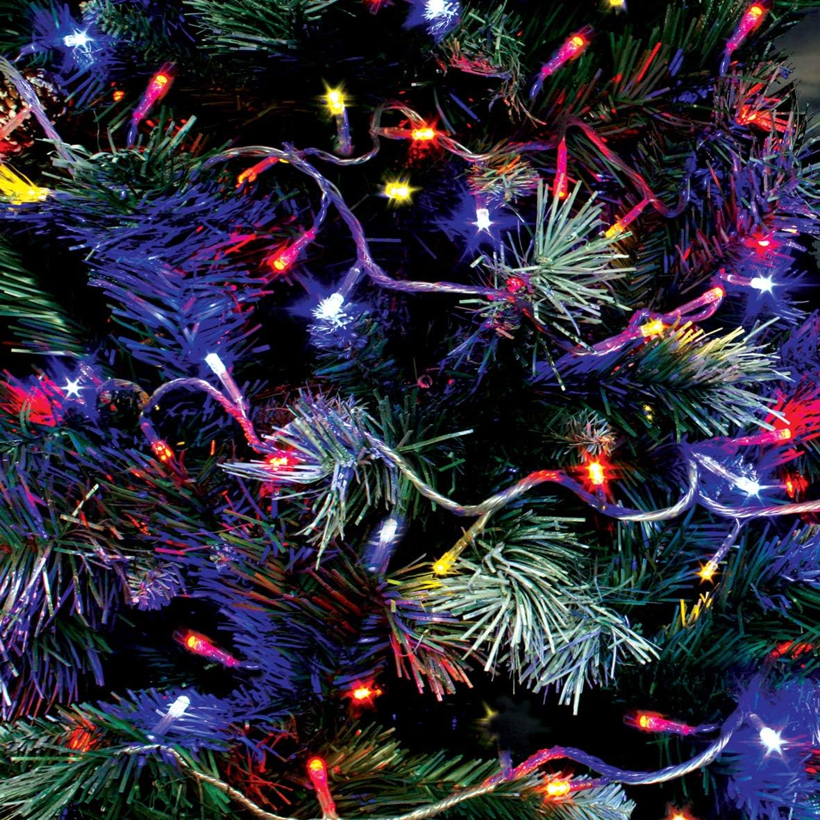 the christmas workshop 70320 multi coloured outdoor christmas lights 50 led christmas tree lights 4 9 metres long battery operated