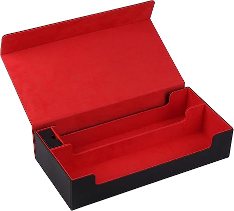 Amazon おもちゃの神様 トレカ デッキケース カードケース トレーディングカード レザー カードケース ホルダー ストレージ ２l ブラック レッド トレカ 通販