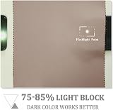 PONY DANCE Blackout Thermal Curtain 2 Panels 46x54 Dark Putty view 5