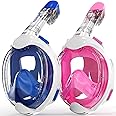 G2RISE Kids Snorkel Mask Full Face Snorkel Set, Snorkeling Gear for Kids with 180 Degree Panoramic View, Anti-Leak & Anti-Fog