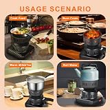 REAMIC Electric Charcoal Burner 500W Hot Plate Black UK Plug Coconut Coal view 7