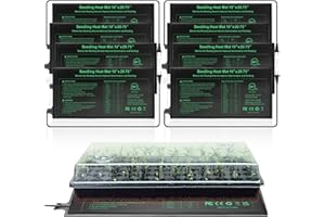 HYDGOOHO Seedling Heat Mat 8 Pack, 10" x 20.75" MET-Certified Warm Hydroponic Heating Pad, Waterproof Warm Hydroponic Plant Heating Mat for Germination, Greenhouse Grow Seed Starter
