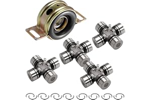 Riyhch 4Pcs Drive Shaft U-Joints & Center Support Bearing Kit Compatible with Toyota Tacoma 4WD 1995-2004, Replacement for 372300K040, 37230-0K040, 04371-30020, 5-1510X