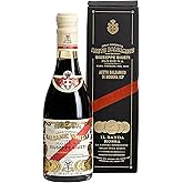 Giusti 5 Gold Medals Balsamic Vinegar of Modena Box - 8.45 fl oz | Thick, concentrated texture with plum, black cherry, and sweet spice. Perfect for aged cheese and desserts. 6% acidity.