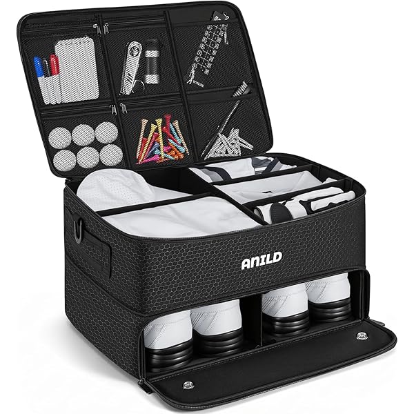 Amazon.com: ZEEMO Golf Trunk Organizer, 2 Layer Car Locker with