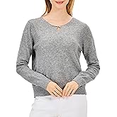 Simple&Opulence Women's Crew Neck Sweater Long Sleeve Lightweight Soft Pullover Tops