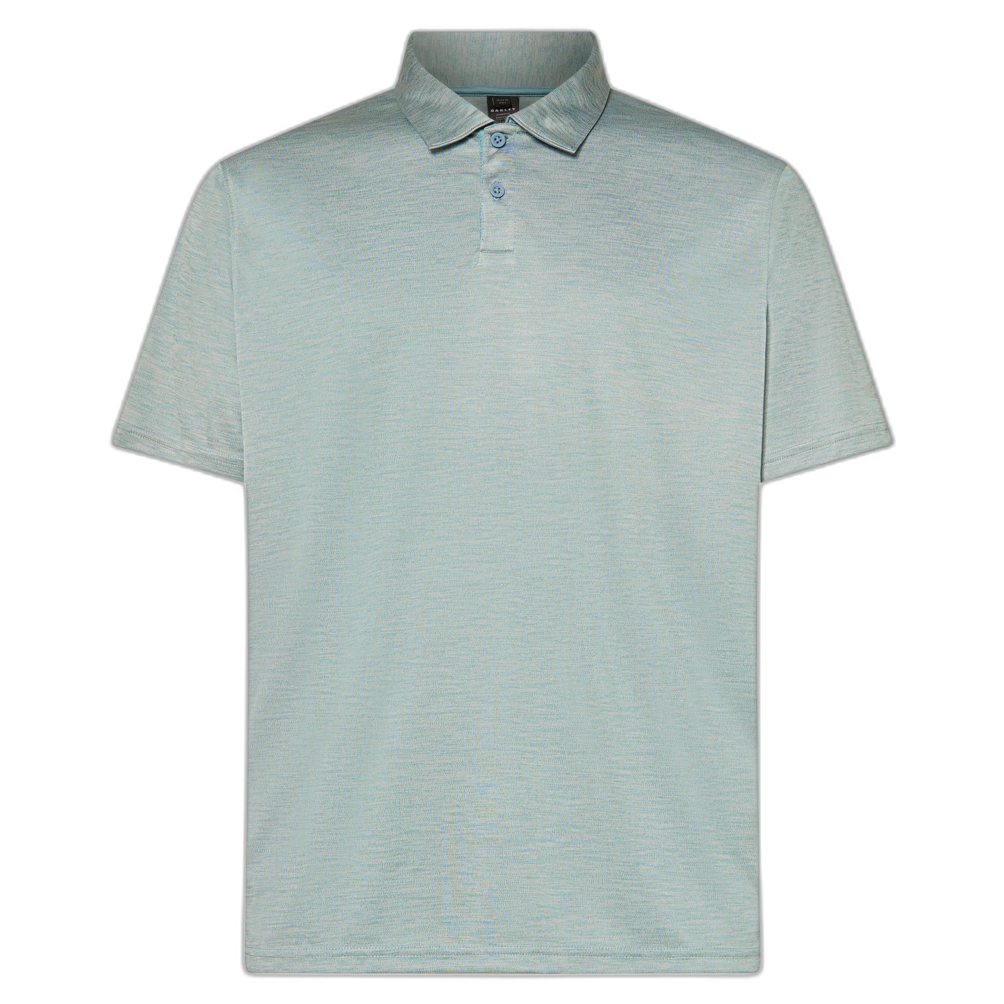 Oakley Mens Aero Hydrolix Polo Shirt, Pacific/Cement Heather, Medium