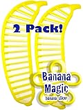 2 Pack Banana Slicer Cutters Banana Magic Kitchen Tool - Handy Gadget instantly slice chop banana chips no knife…