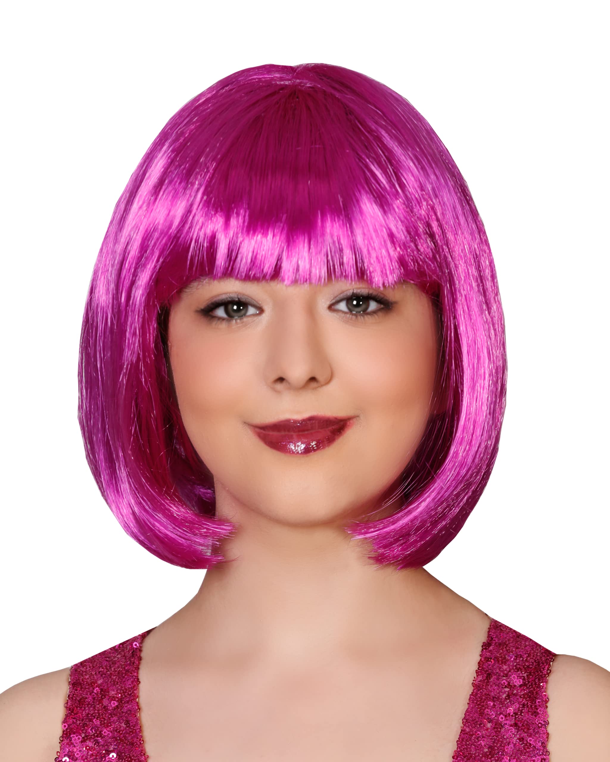 Matissa Women's Ladies Short BOB Wig Fancy Dress Cosplay Role play Wigs POP Party Costume (Purple)