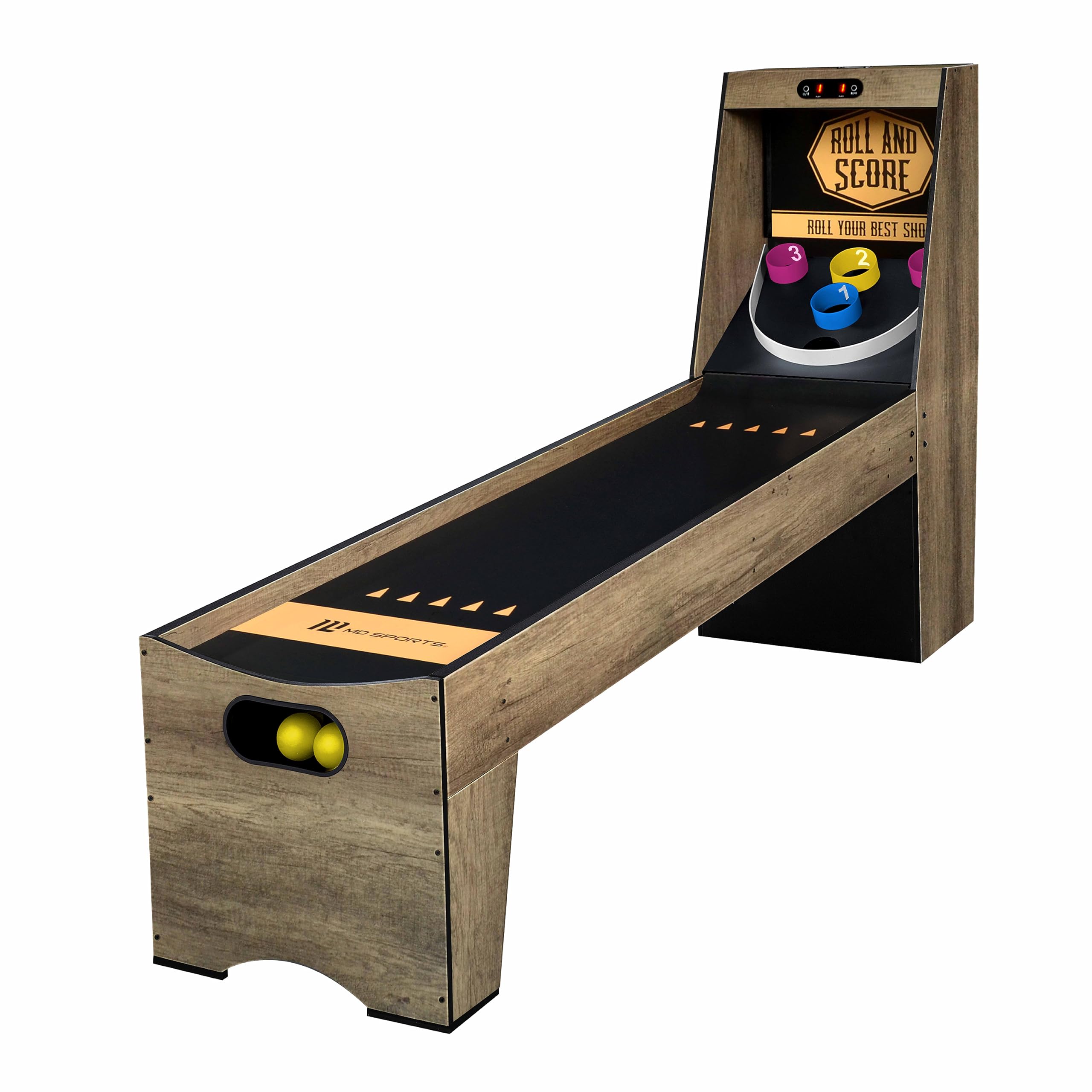 Photo 1 of MD Sports 7’ 3” Roll and Score Arcade, Compact Game Ball Table with Electronic Scoring and Ball Return System, Perfect for Family Game Rooms