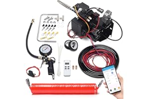 130 PSI Wireless Air Shock Controller Kit 25980EZ, Bluetooth App & Remote Control, Easy Install, Compatible with Cars, SUVs, 