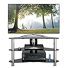 1home GT7 Curved Glass Stand for 37 - 42-Inch Plasma/LCD/LED/3D TV