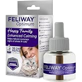 FELIWAY Optimum Cat Calming Pheromone Diffuser Refill - 1 Pack | Advanced Support to Help Reduce Urine Spraying, Scratching, Fighting &amp; Hiding Due to Stress. 30-Day Diffuser Supply