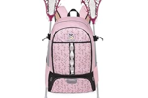 Boulder Bee Lacrosse Backpack with Stick Holders, Field Hockey Bag, Lacrosse Gift for Women