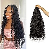 Vustbeauty 9 Packs Boho Box Braids Crochet Hair 18 Inch Goddess Box Braids Crochet Hair With Curly Ends Synthetic Bohemian Br