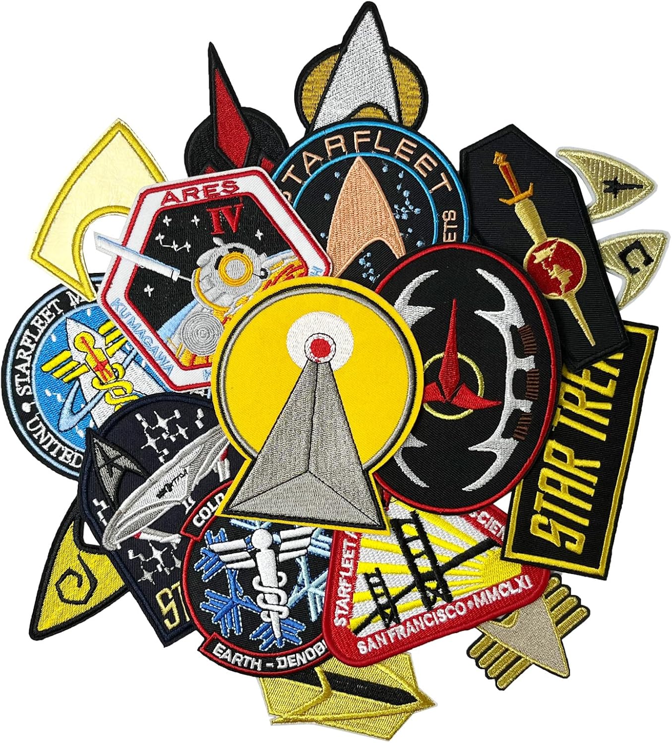 Mixed Media - 18pcs Movie Film Command Insignia Halloween Costume Cosplay Embroidered Iron On Patches