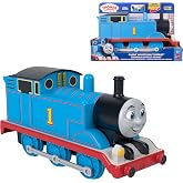​Thomas &amp; Friends Giant Whistling Thomas Engine from Fisher-Price | Large-Scale Toy Train with Storage Compartment, Press on the Steam Dome to Hear Train Whistle, For Preschoolers