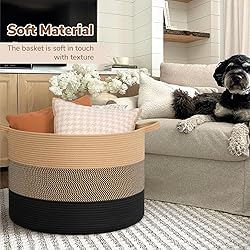 INDRESSME 115L Extra Large Blanket Basket for