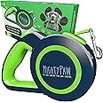 Mighty Paw Retractable Dog Leash 2.0 | 16’ Heavy Duty Reflective Nylon Tape Lead For Pets Up To 110 LBS. Tangle Free Design W
