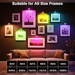 maylit 6 Pack RGBW Picture Lights for