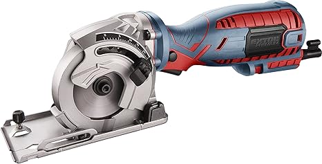 Extol Premium Mini-Kreissäge 8893022, 700W, Ink. 3 Sägeblätter (89mm), Schlauchanschluss Staubsauger, Seitenanschlag und Tran