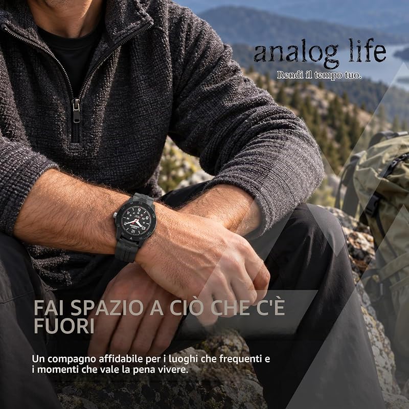 Expedition T49831 - Orologio analogico da uomo, 43 mm, cinturino in resina — foto 6 di 7