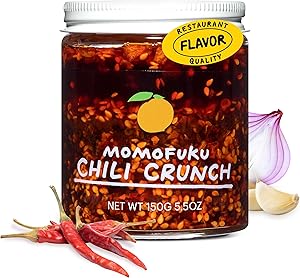 Momofuku Chili Crunch by David Chang, (5.5 Ounces), Chili Oil with Crunchy Garlic and Shallots, Spicy Chili Crisp