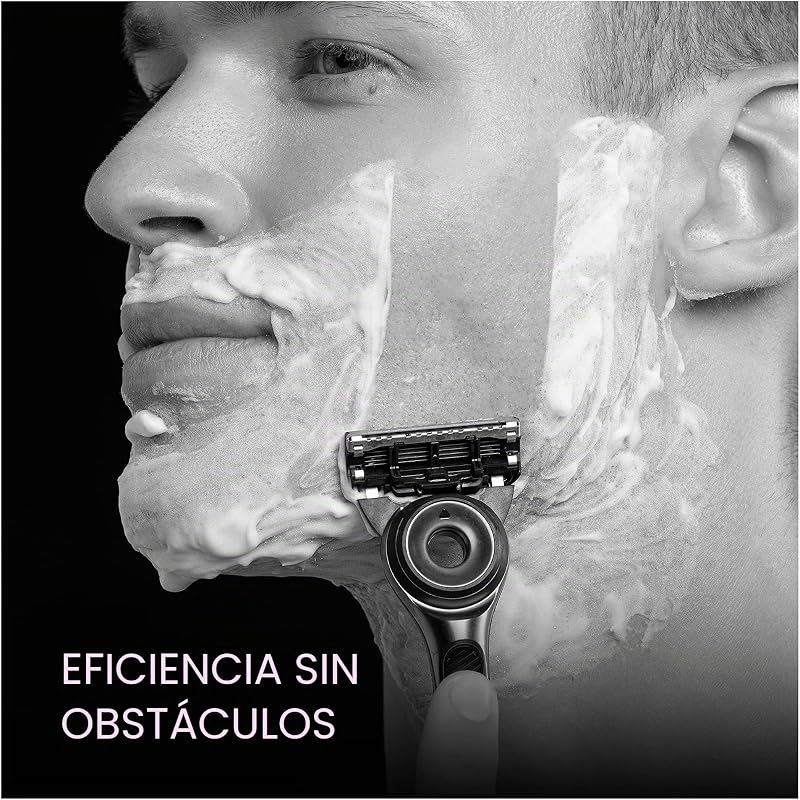 Labs Hojas Para Maquinilla De Afeitar Para Hombre, Pack De 4 Recambios, Compatibles Con GilletteLabs Con Barra Exfoliante y Heated Razor