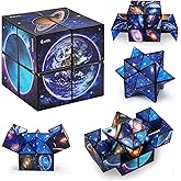 Star Cube Magic Cube, 2 in 1 Infinity 3D Puzzle Cube Fidget Toy for Kids Adults Birthday Christmas Xmas Gifts, Educational Fi