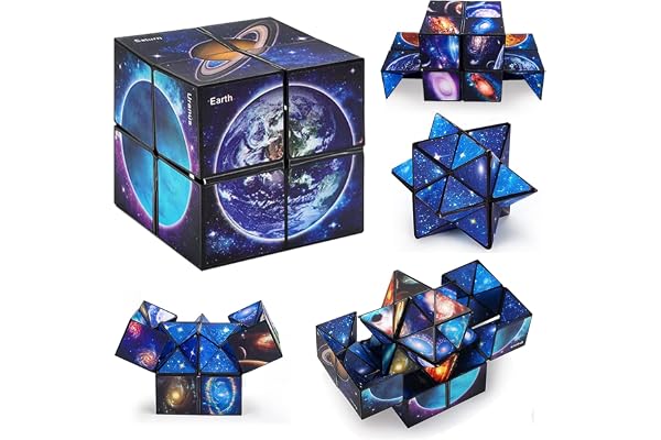 Star Cube Magic Cube, 2 in 1 Infinity 3D Puzzle Cube Fidget Toy for Kids Adults Birthday Christmas Xmas Gifts, Educational Fi