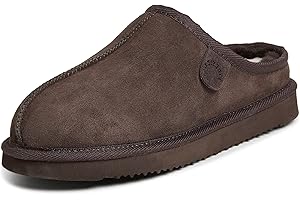 Fireside by Dearfoams Men's Grafton Genuine Shearling Indoor/Outdoor Clog