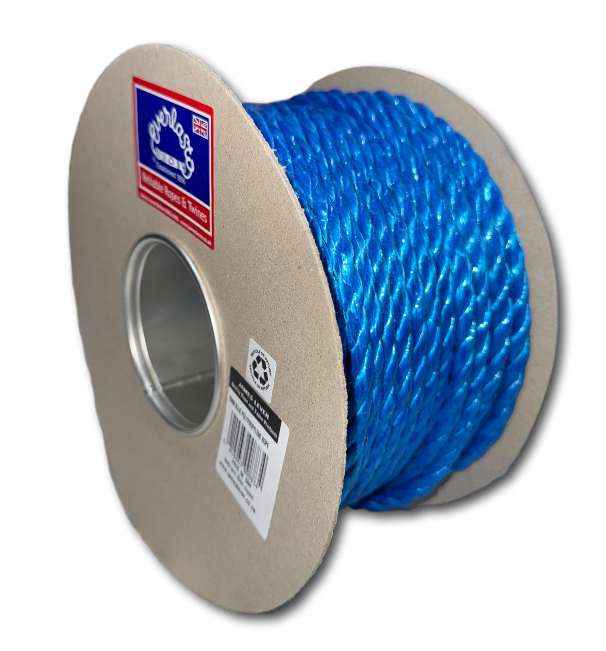 50M TRADE REELS EVERLASTO BLUE POLYPROPYLENE POLY ROPE 6MM 8MM 10MM 12MM 14MM (10MM)