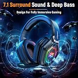 Ozeino Wireless Gaming Headset 2.4GHz 40H Battery PS5 PS4 PC USB-C view 4