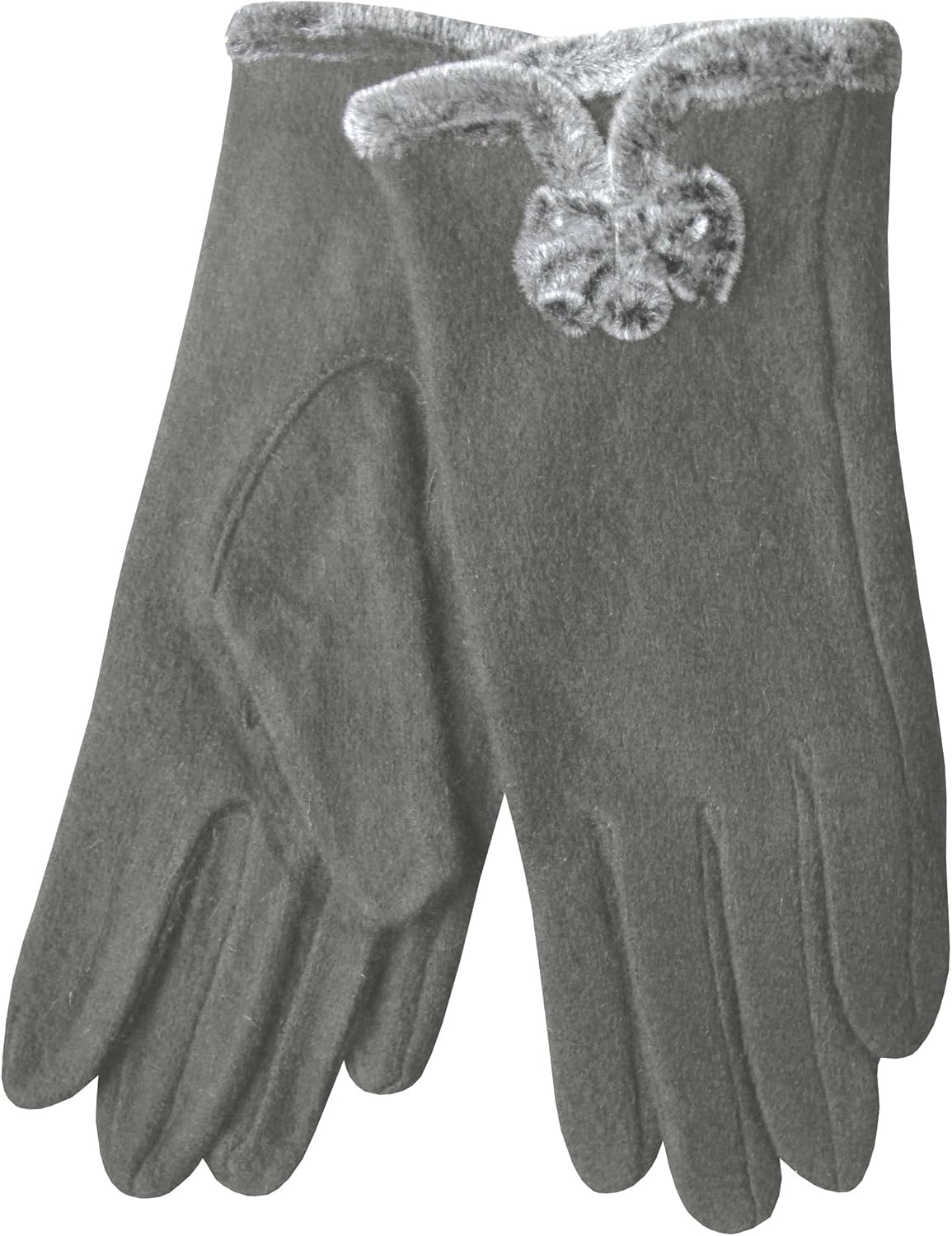 Ladies Deluxe Wool Rich Thermal Winter Gloves with Bow Detail (Small