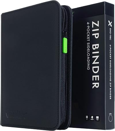 Vault X 4 Pocket Trading Card Binder Zip Album 160 Cards Exo-Tec Material Black