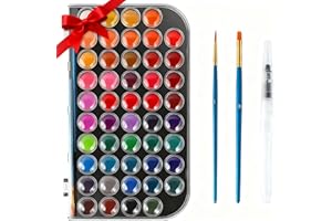 BLABLAOVY Watercolor Paint, 48 Colors Washable Watercolor Paint Set with a Brush a Refillable Water Brush Pen and Palette, Non-toxic Water Color Paints Sets for Kids Adults Artists Children Students Beginner