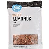 Amazon Brand - Happy Belly Whole Raw Almonds, 48 Ounce