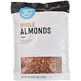 Amazon Brand - Happy Belly Whole Raw Almonds, 48 ounce (Pack of 1)