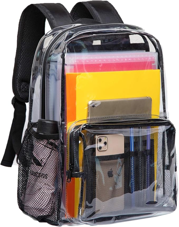 Vorspack Clear Backpack Heavy Duty PVC Transparent Backpack with