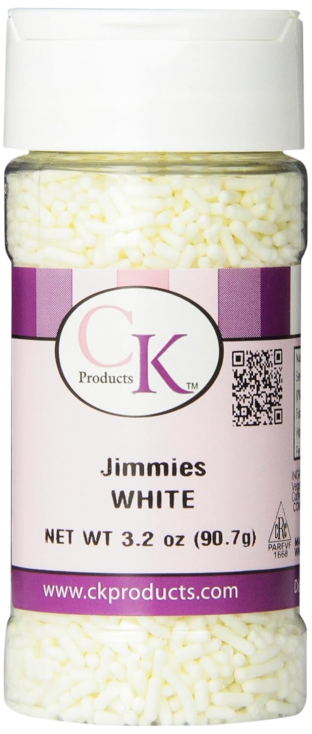 CK Products 3.2 Ounce Jimmies/Sprinkles Bottle, White