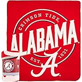 Northwest NCAA Alabama Crimson Tide Woven Jacquard Throw Blanket – 50 x 60 Inches – Soft Plush Blanket Bed, Couch, or Game Day