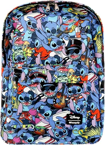 Amazon Loungefly ラウンジフライ ディズニー Wdbk0332 Disney スティッチ リュックサック ブルー ｘ マルチカラー 並行輸入品 タウンリュック ビジネスリュック