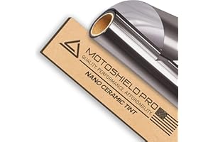 DIY-MotoShield Pro Premium Nano Ceramic Tint (35% VLT) 20” in x 100’ ft Roll | Professional Window Film for Auto, Reduce Infrared Heat & Block UV by 99%
